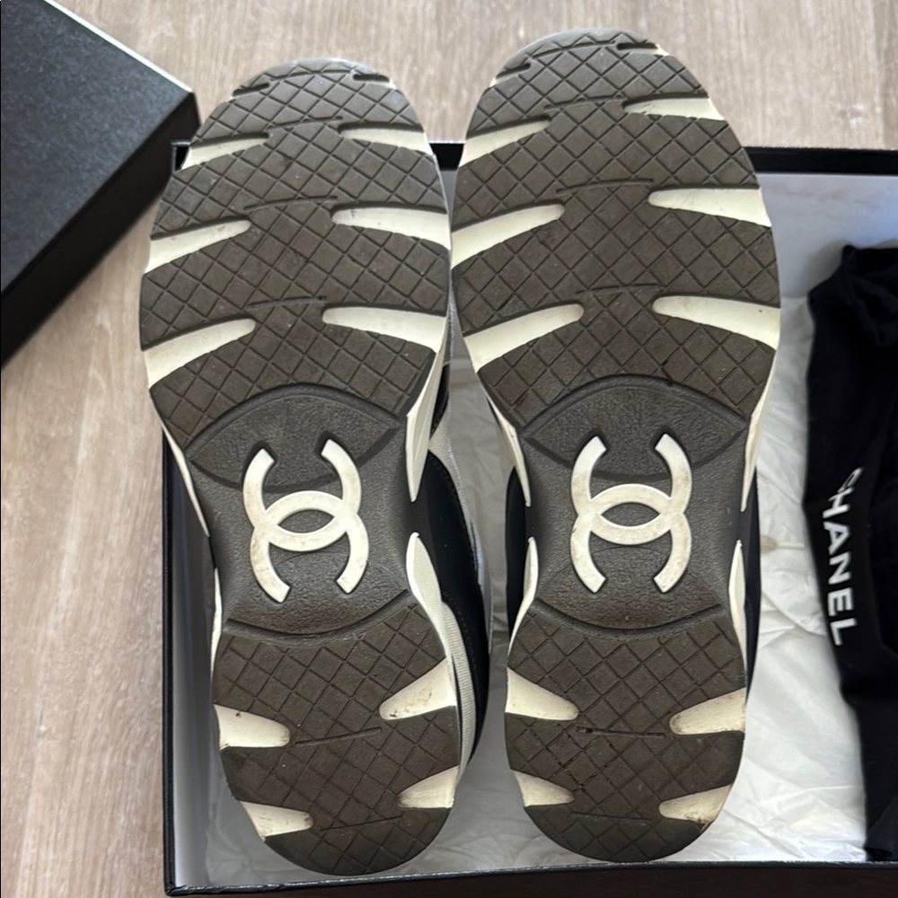 Chanel White and Black Sneakers - Picture 9 of 9